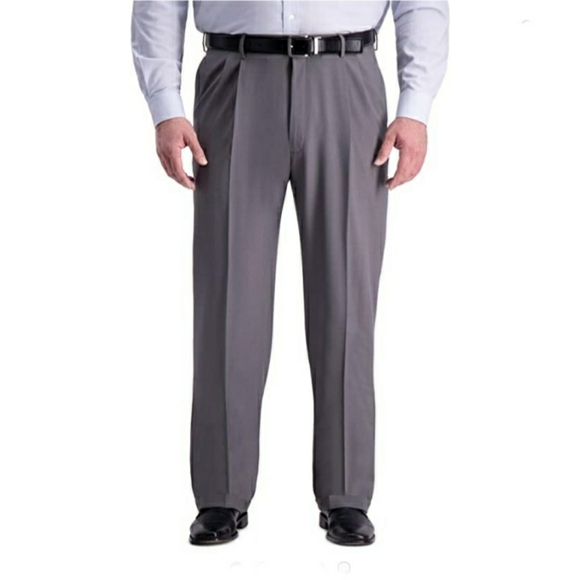 Haggar Other - Haggar Big &Tall Premium Comfort Pleat Gray Dress Pants Size 50Wx29L